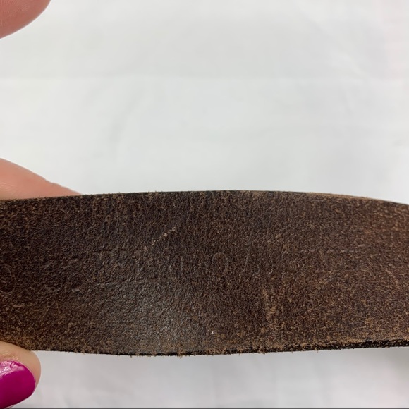 Etienne Aigner Brown Leather Basic Casual Belt 36 - Picture 3 of 6